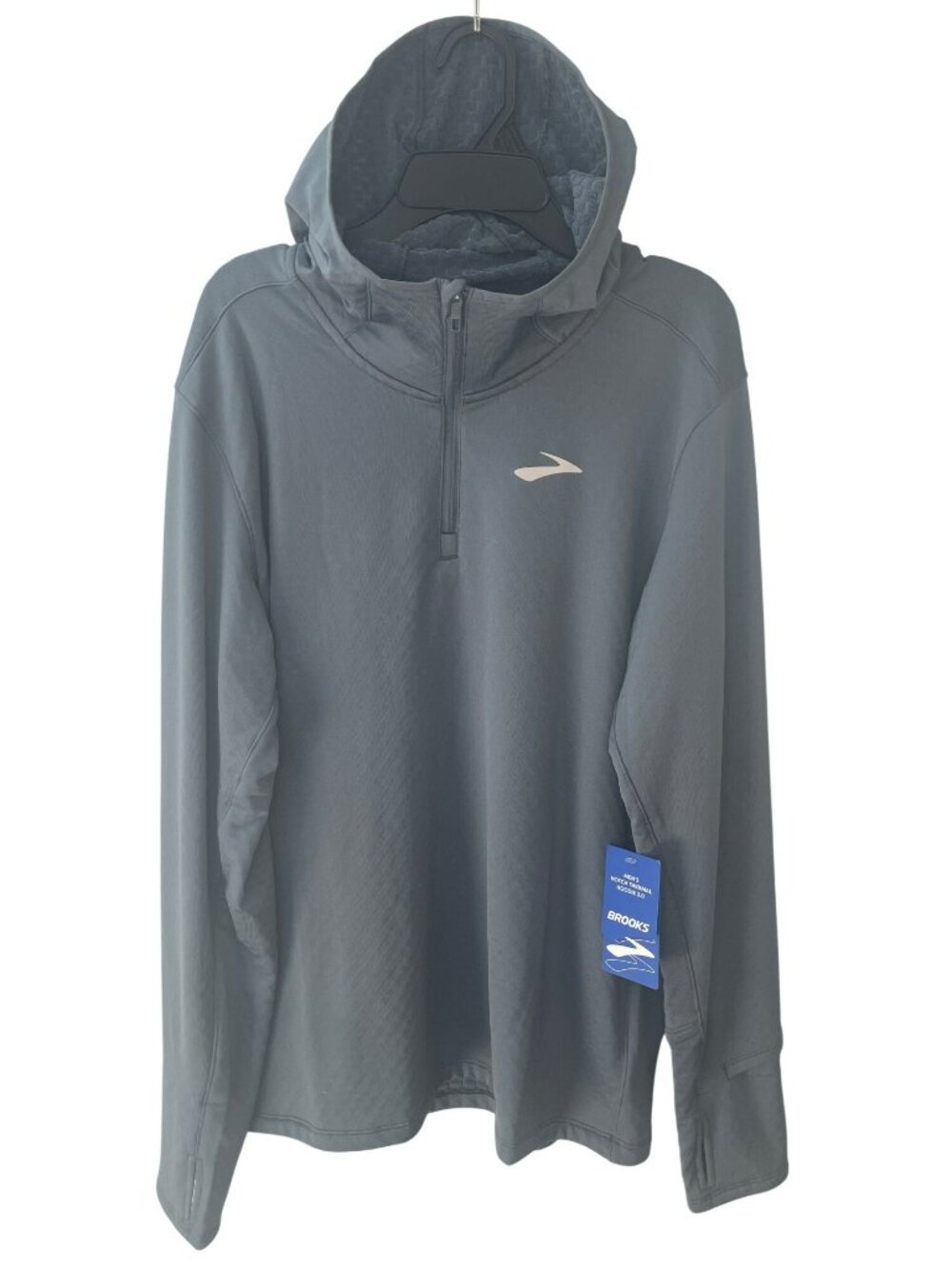 Brooks Notch Thermal Running Hoodie 3.0 Storm Gray Men's Size M MSRP$100 NWT